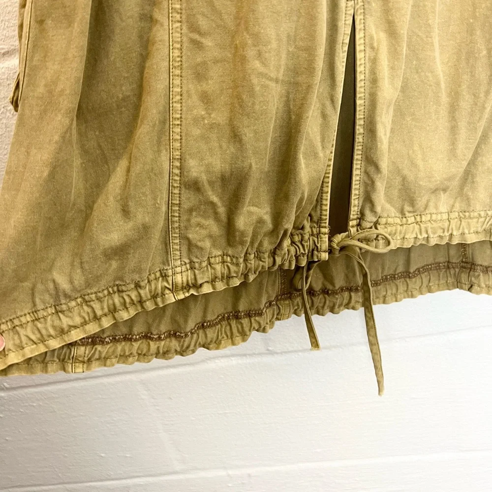 Anthropologie Daily Practice Dress size M Be Bold Twofer Khaki Cargo Midi Tank - Picture 7 of 10
